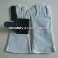 Schweißhandschuhe aus verstärktem Leder mit grauer FarbeJRW42